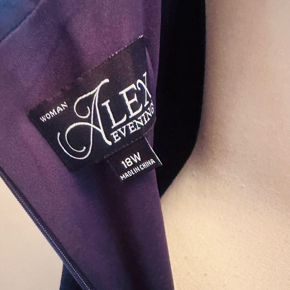 NWT Alex Evenings - 435372 Plus Size Sleeveless A-Line Dress 18W (No jacket) - Picture 12 of 15